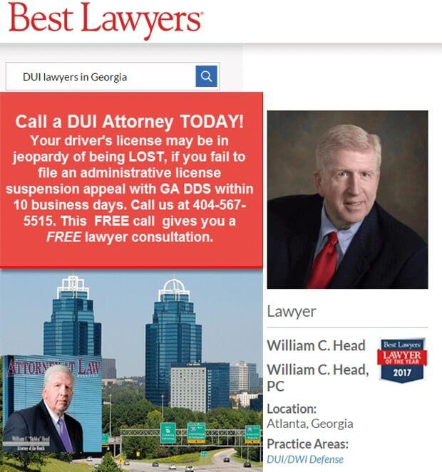 Best DUI Lawyers in Georgia Bubba Head
