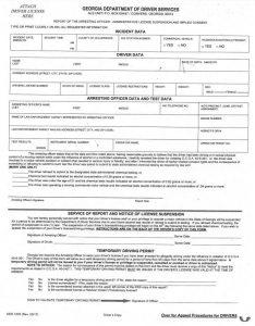 Administrative License Suspension Form DDS 1205, the form received after getting your license suspended due to implied consent refusal laws