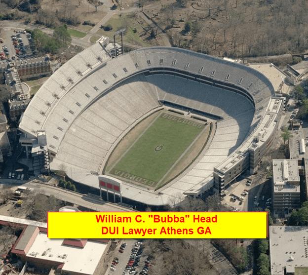 Sanford Stadium Aerial View - Athens GA DUI Lawyer
