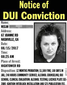 A second DUI conviction will get your mugshot in a Georgia newspaper 