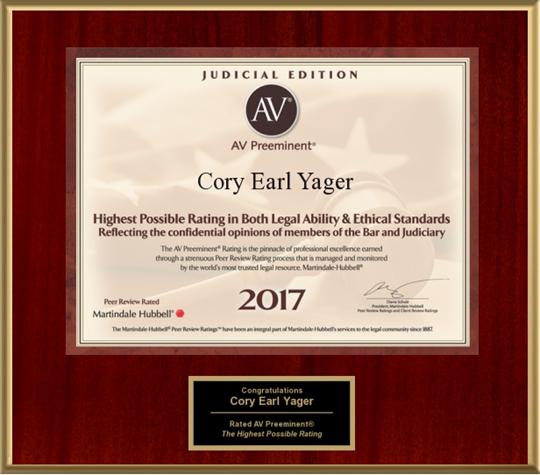 Marietta Lawyer Cory Yager has been named a Super Lawyer since 2017.
