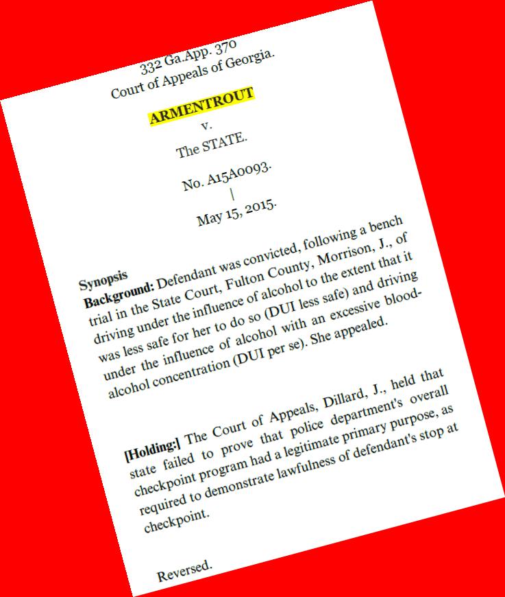 Georgia Checkpoints, DUI Lawyer Bubba Head