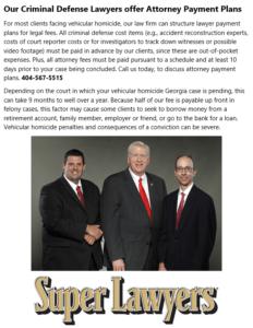 GA Homicide By Vehicle Lawyer
