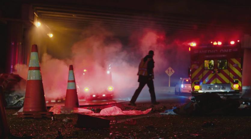 Emergency Car Wreck Scene