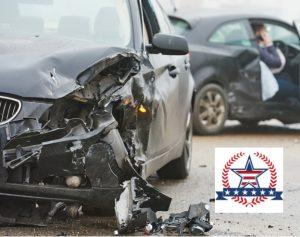 car accident in Georgia, man talking on the phone after an accident, emphasizing your legal responsibilities after a hit and run