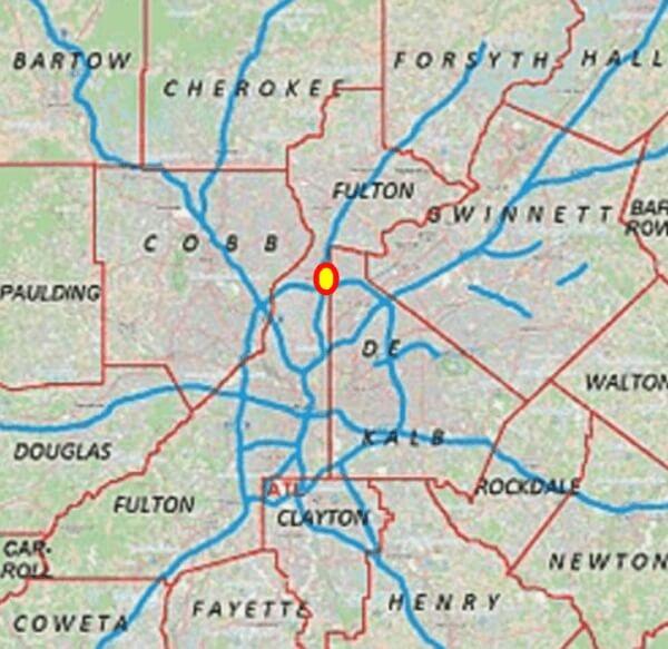 Sandy Springs Georgia on A Map
