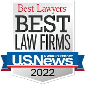 The U.S. News & World Report badge for 2022, recognizing our law firm for being one of the nation's top-rated DUI law firms.
