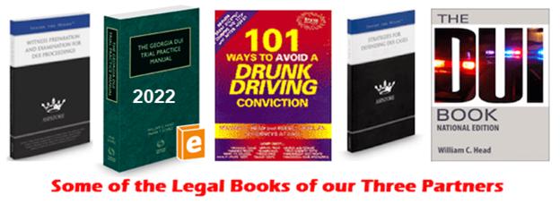 Some of the legal books written by Bubba Head and other criminal defense attorneys who are partners with Mr. Head.