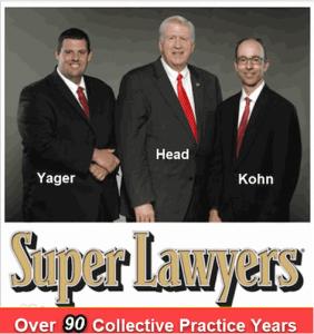 Attorneys Cory Yager, Bubba Head, and Larry Kohn, recognized Super Lawyers with over 90 collective years of legal experience in DUI and criminal defense.