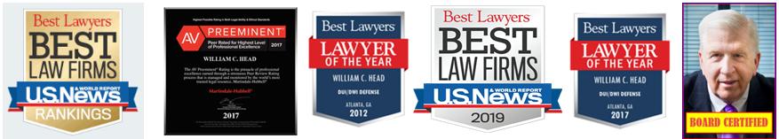Atlanta DUI Lawyer Bubba Head Awards